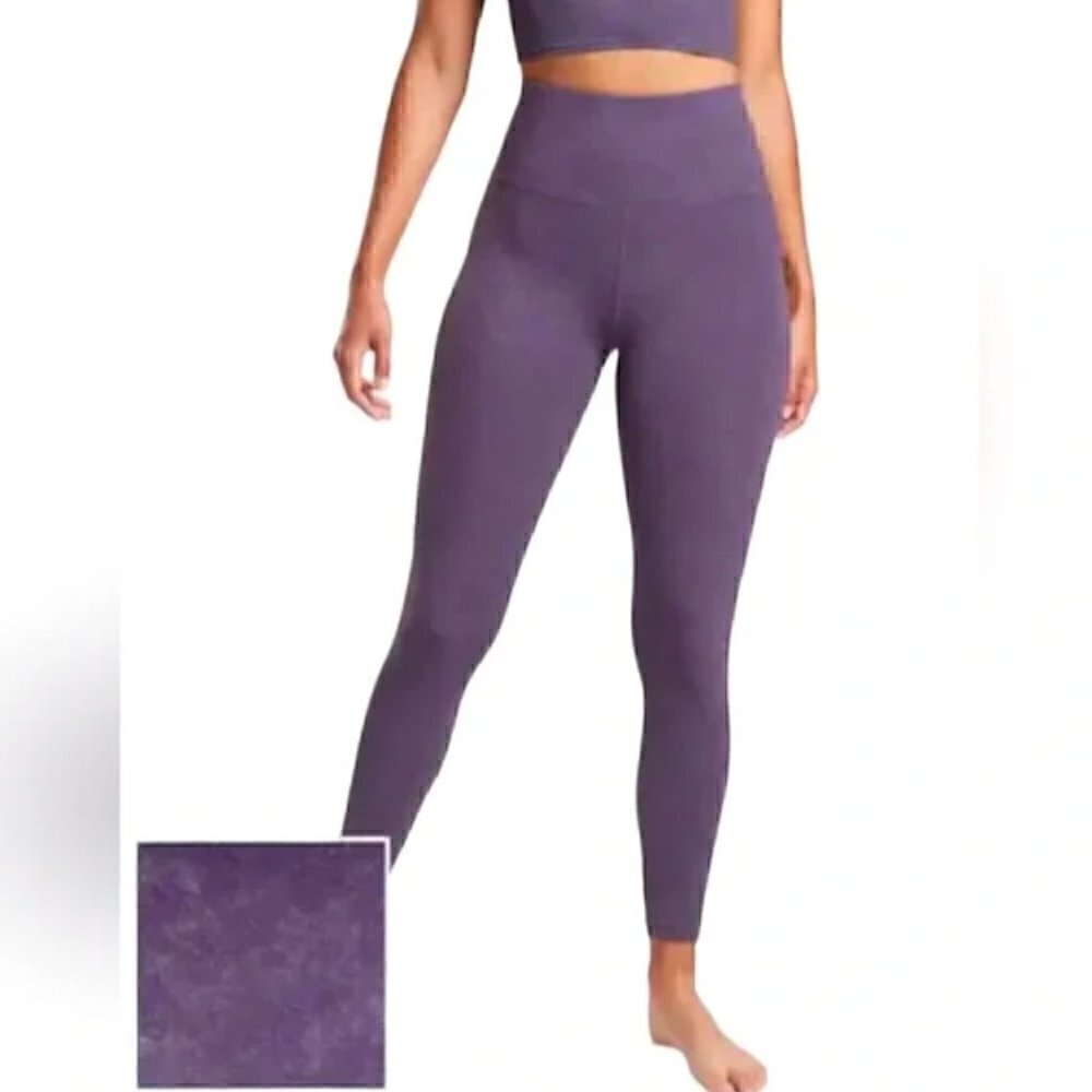 Athleta Elation Garment Dye 7/8 Tight Legging in Mystical Purple